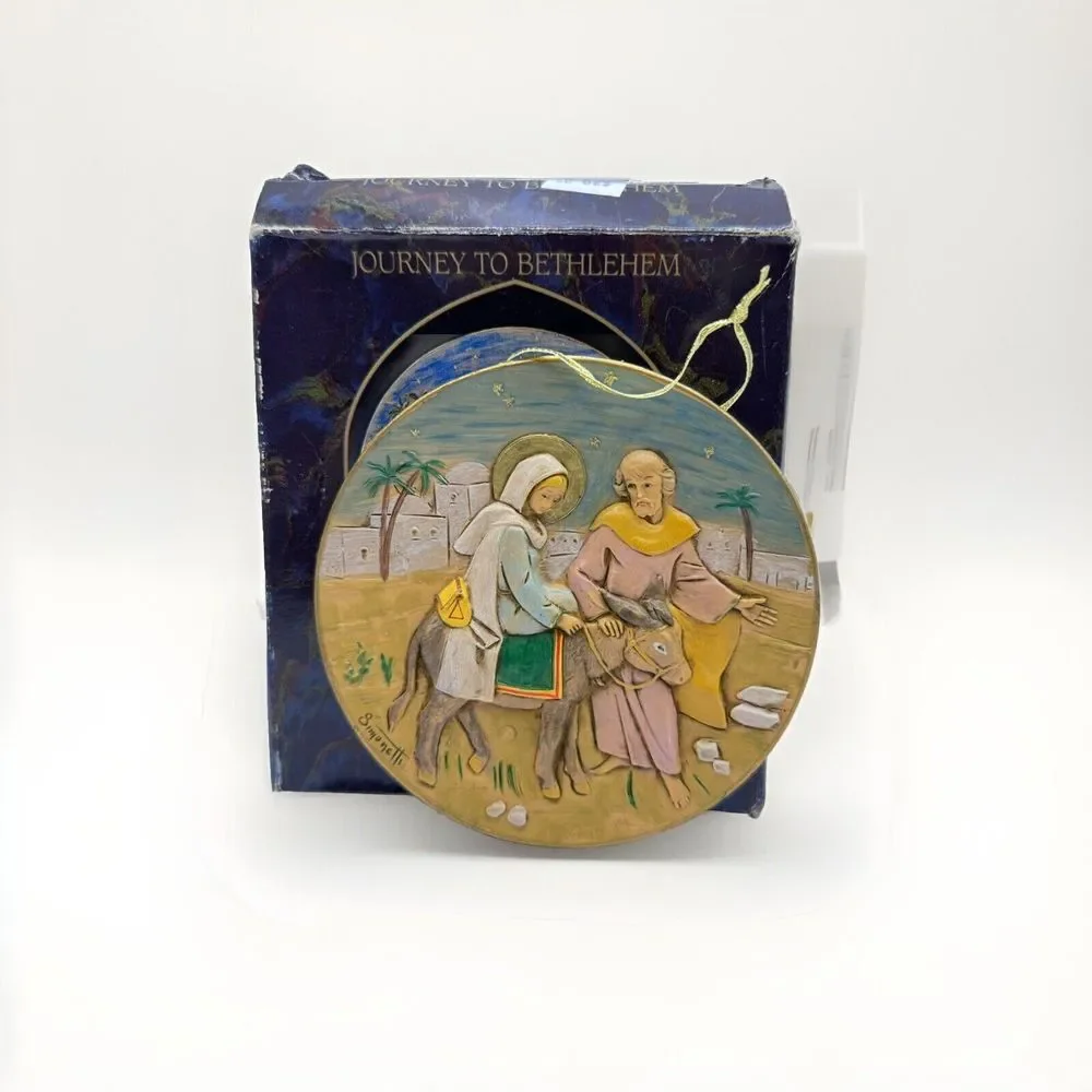 Fontanini Vintage 1995‎ Journey To Bethlehem Hanging Decoration Christmas Italy